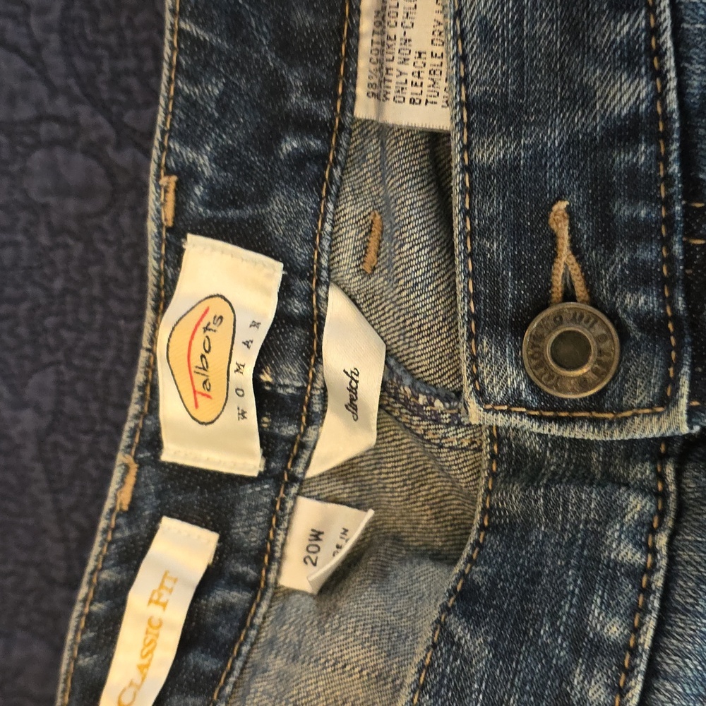Talbots Women's Blue Jeans size 20W - Picture 2 of 4